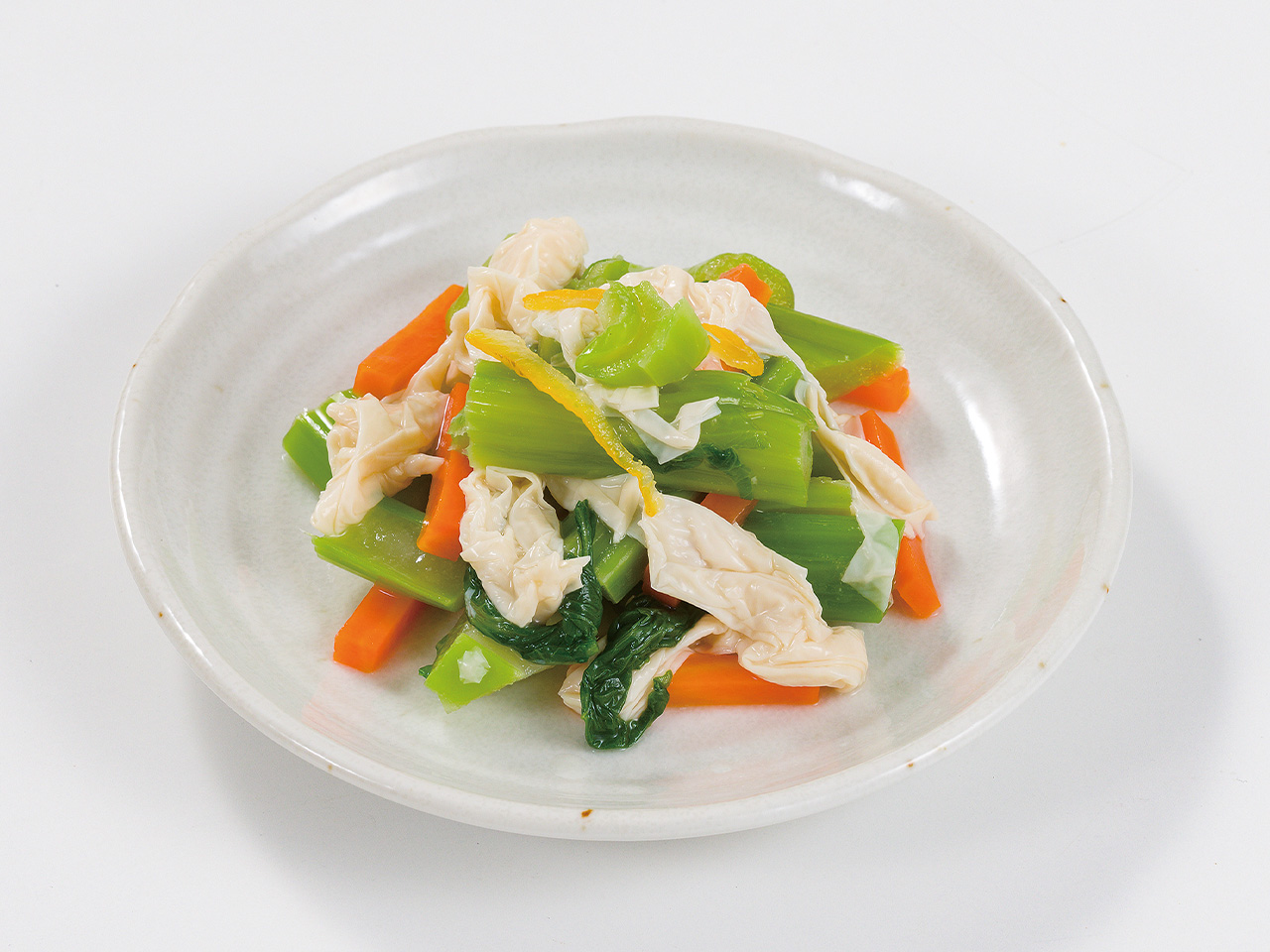 かき菜と日光湯葉の和え物