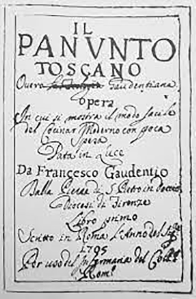 Franceco Gaudenzio『Il Pannunto Toscano』(1705)